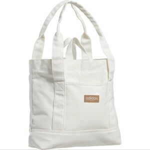 Adidas Off White Canvas Court Tote Bag